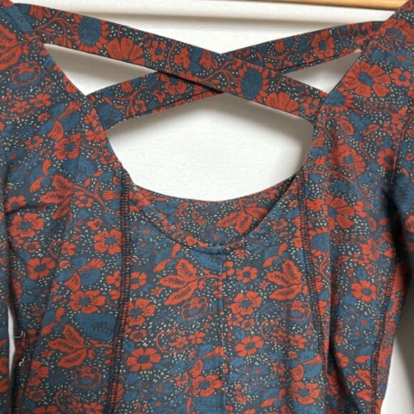 Free People Melanie Long Sleeve Top / Night Combo - (S) - Picture 5 of 7